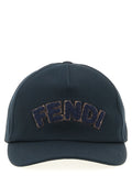 Fendi Blue Cotton Baseball Cap