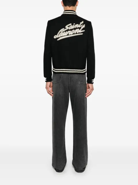 Saint Laurent Teddy varsity jacket