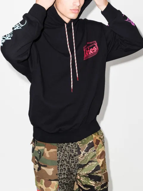 Aries logo-print drawstring hoodie