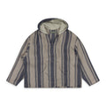 Beige Stripe Linen Mexican Parka