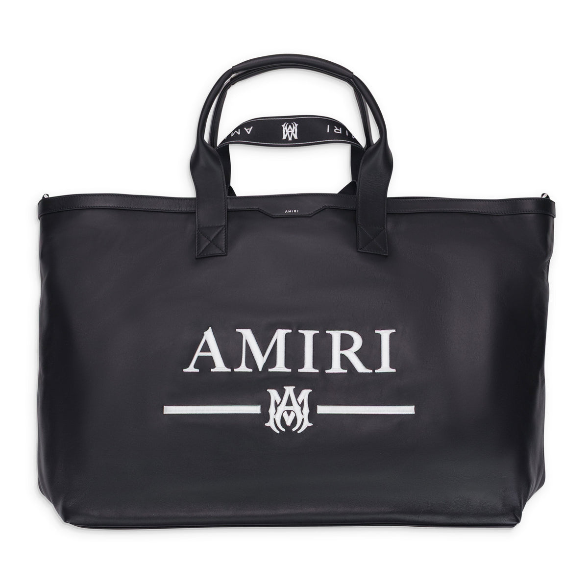 Black Nappa Logo Embroidery Tote Bag