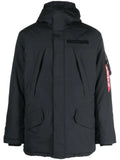 Alpha Industries logo-tag hooded jacket