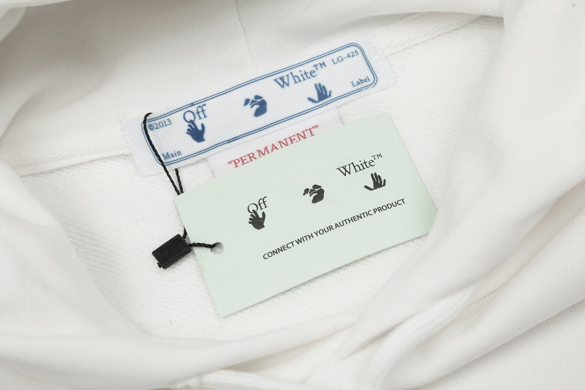 Off-White Stencil Hoodie — White / Black