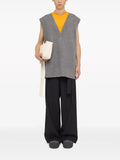 Jil Sander two-tone layered knitted vest