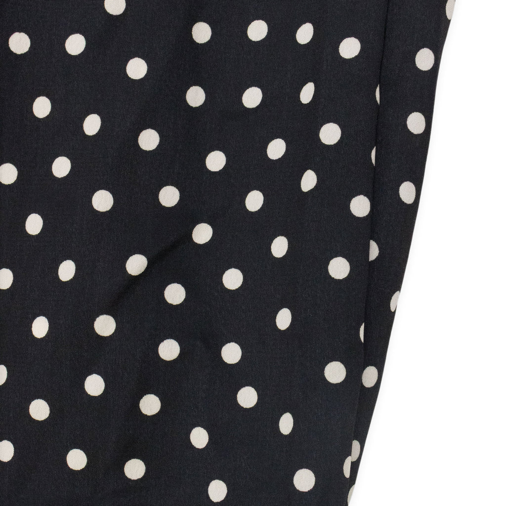 BLACK POLKA DOT WRAP DRESS