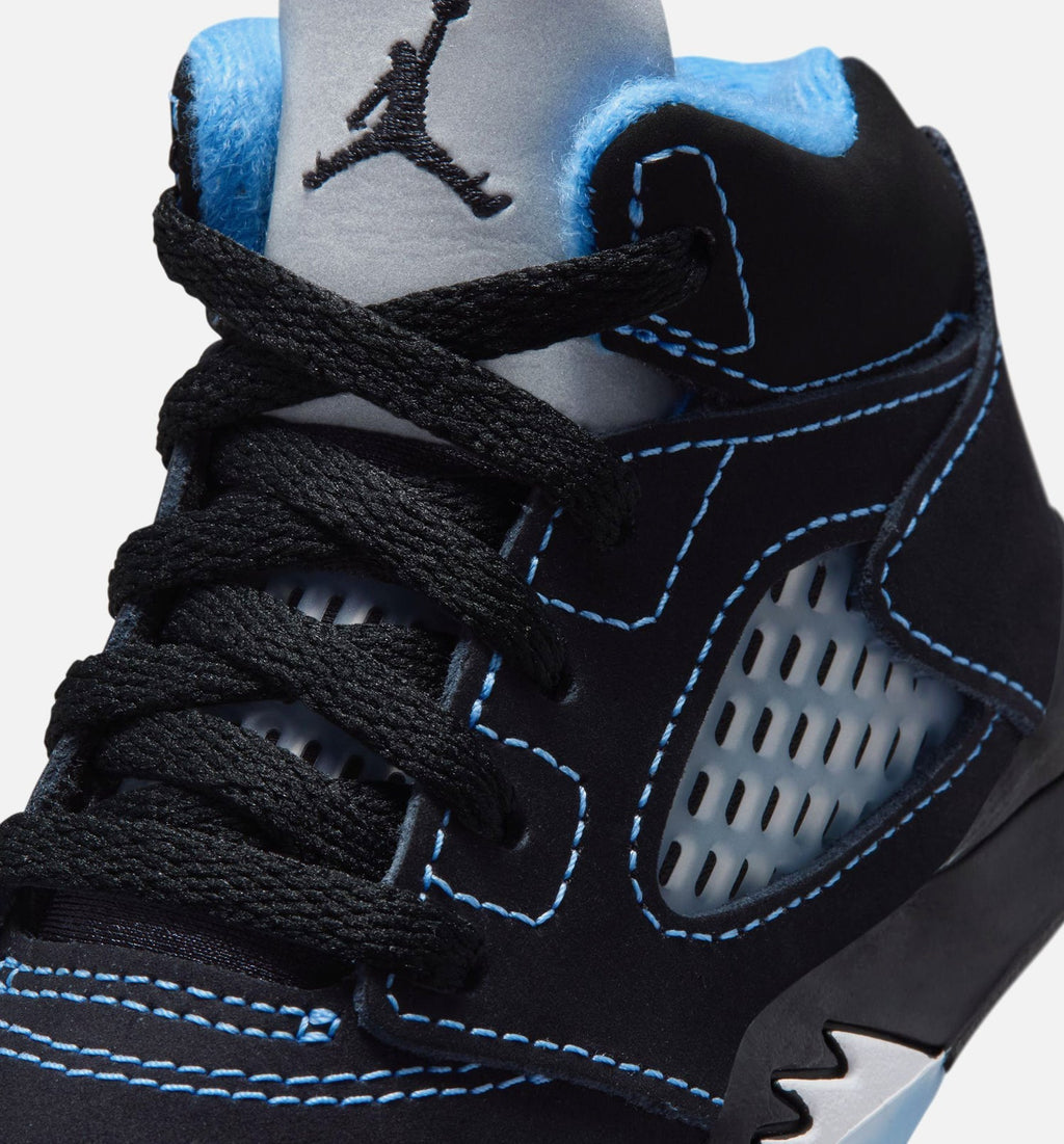 Air Jordan 5 Retro Black Carolina | Infant/Toddler Lifestyle Shoe | Black/University Blue/White