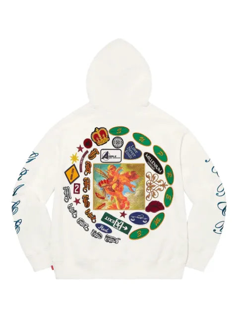 Supreme Patches Spiral "SS23 - White" hoodie
