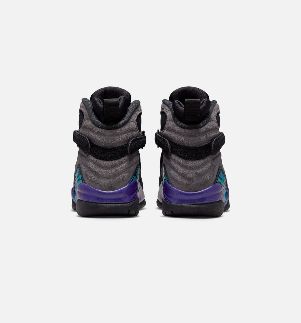 Air Jordan 8 Retro Aqua Grade School Shoes - Black/Bright Concord/Multi-Color