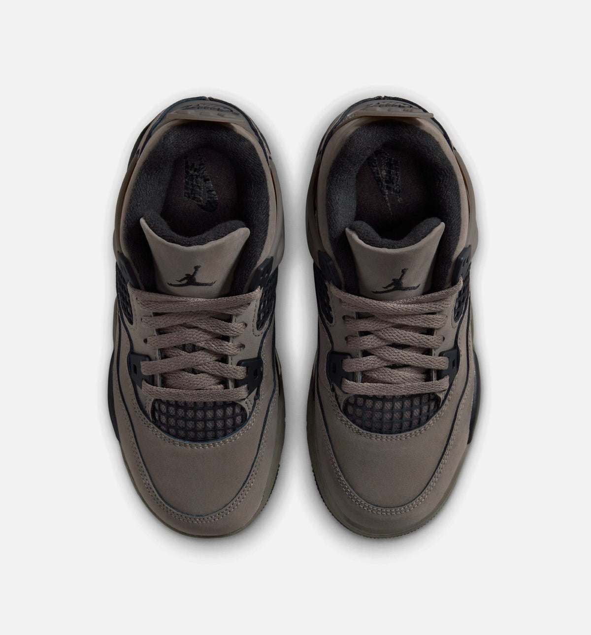 Air Jordan 4 Retro Cave Stone and Black Preschool Sneakers