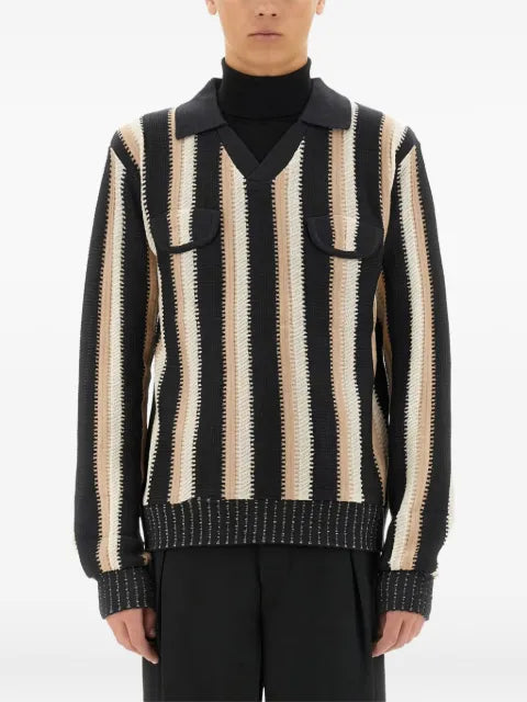 Sasquatchfabrix. striped flap-pocket sweater