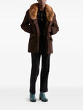 Prada shearling-collar suede jacket