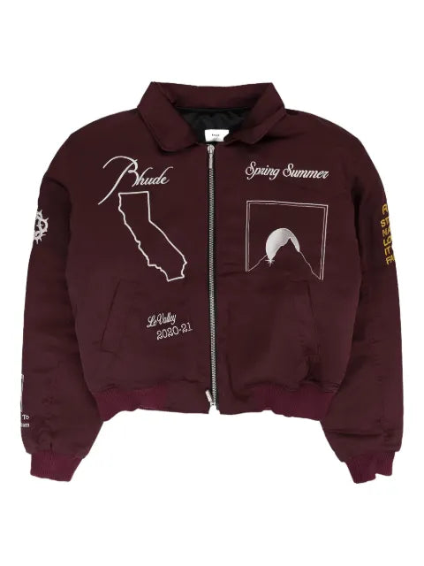RHUDE embroidered bomber jacket