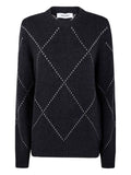 Gran Sasso diamond-pattern wool sweater