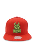 Mitchell & Ness Milwaukee Bucks NBA Hardwood Classics Reverse Candy Apple baseball cap