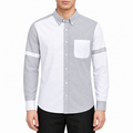 Men's Puppy Print Long-Sleeve Shirt — Back Slit, Gray & White | Thom Browne