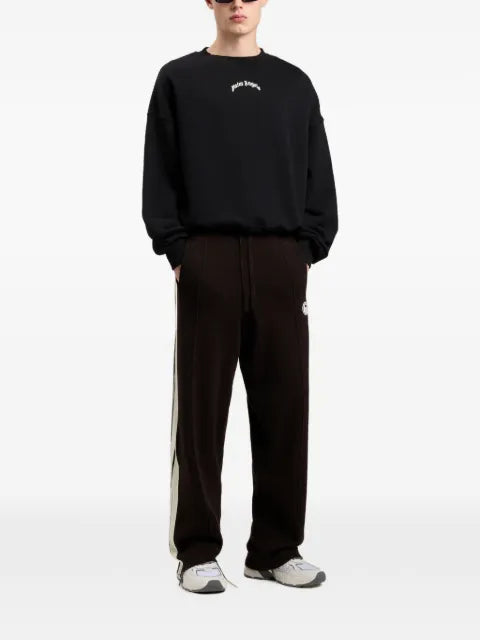 Palm Angels Back Curved Logo loose sweatshirt