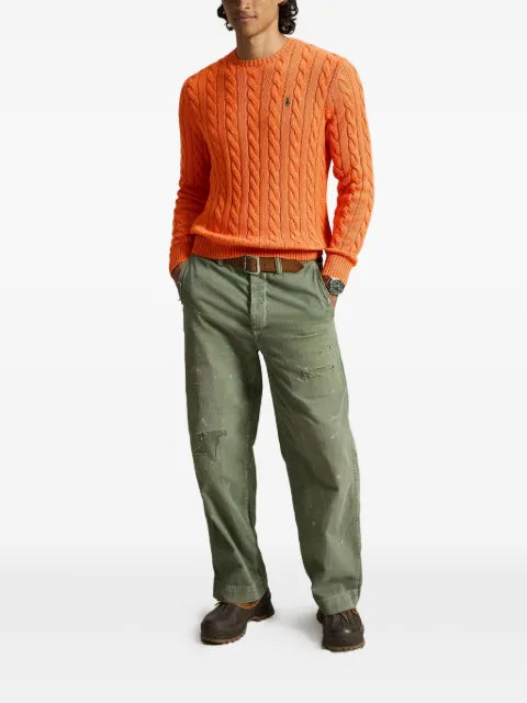 Polo Ralph Lauren cable-knit Pony-motif sweater