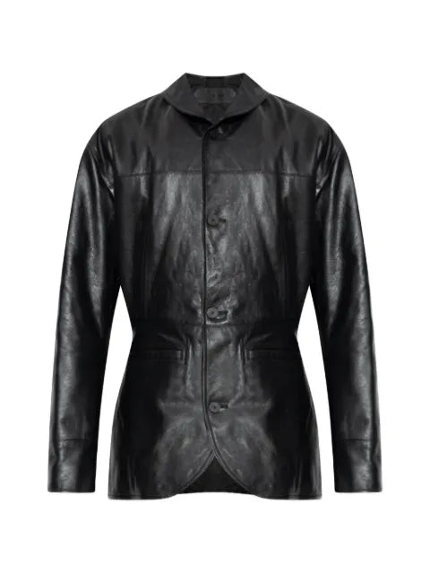 Jacquemus The Gardian leather button-up jacket