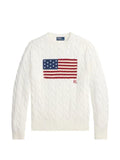 Polo Ralph Lauren cable-knit flag-motif sweater