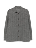 Eleventy herringbone-pattern button-up overshirt