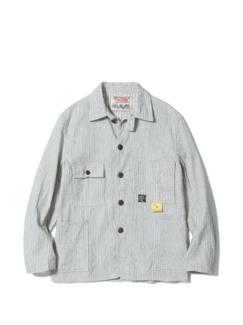 Sugar Cane Jeans Fiction Romance button-down striped cotton overshirt