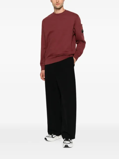 C.P. Company brushed and emerized diagonal fleece Lens crewneck sweatshirt