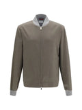Brunello Cucinelli lightweight cashmere flannel bomber jacket
