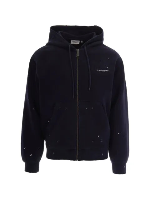Carhartt WIP paint-splatter logo-embroidered hoodie
