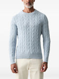 Hackett London cable-knit crew neck sweater