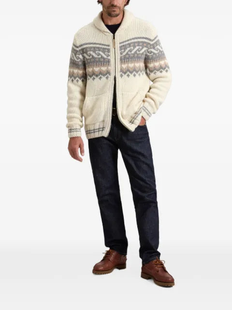 Woolrich Fair Isle zip-up cardigan