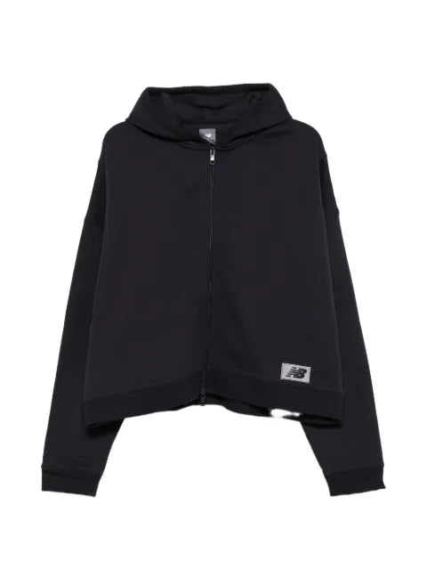 New Balance logo-patch zip-up hoodie