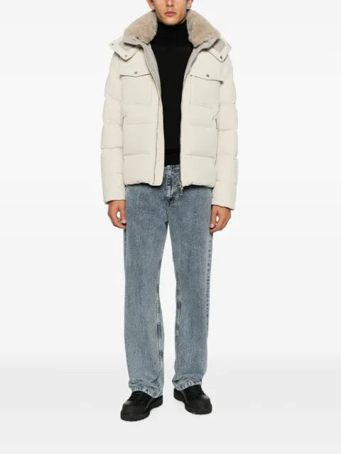 Moorer Alarick shearling-collar quilted jacket