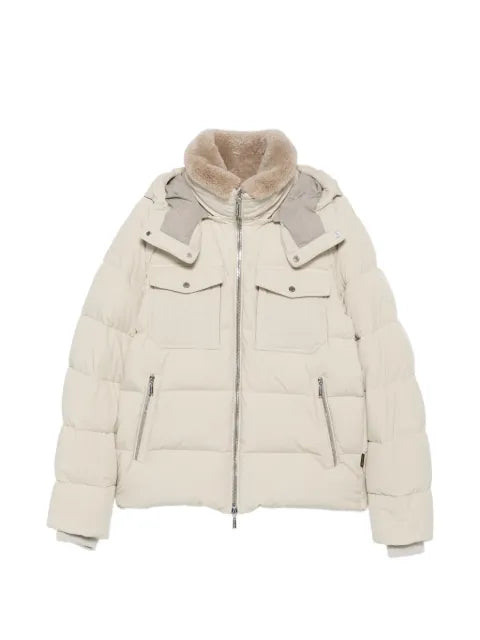 Moorer Alarick shearling-collar quilted jacket