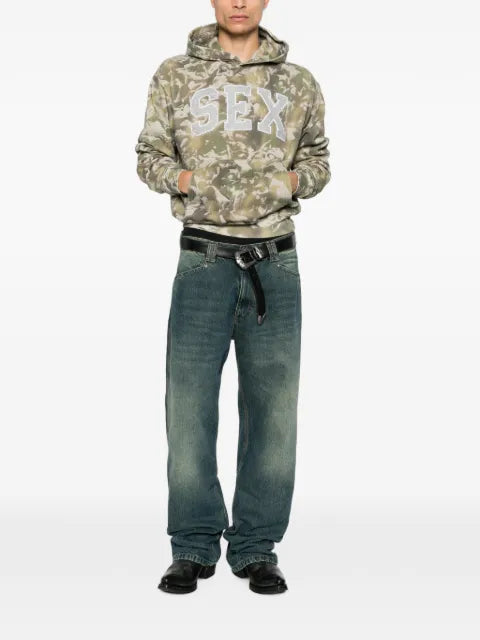 CARNE BOLLENTE The Sex graphic-print fleece-patch hoodie