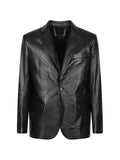 John Richmond single-breasted leather blazer