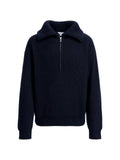 Malo ribbed half-zip sweater