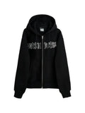 Death Rites Script zip-up hoodie