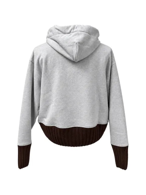 EGONlab. logo-patch scarf-detail hoodie