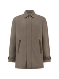 Paul & Shark Typhoon Platinum suede-trimmed car coat