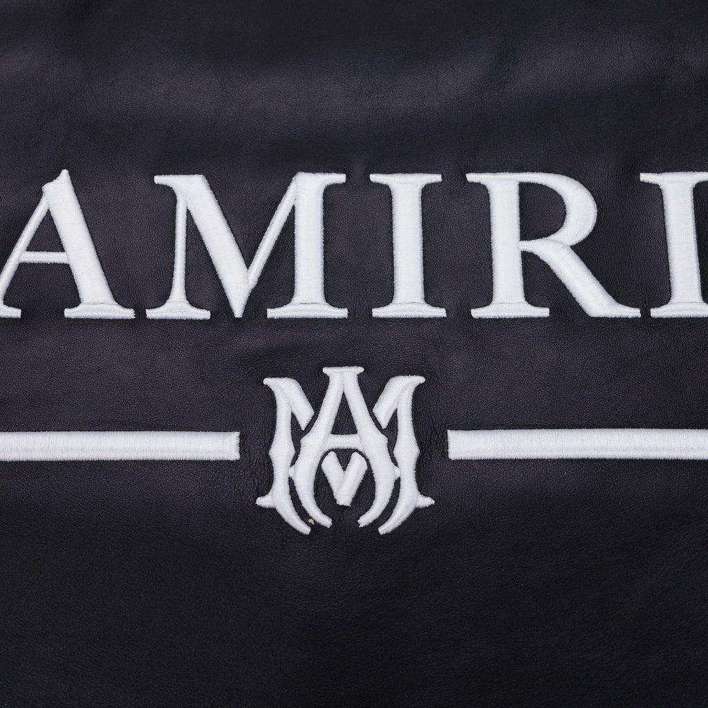 Black Nappa Logo Embroidery Tote Bag
