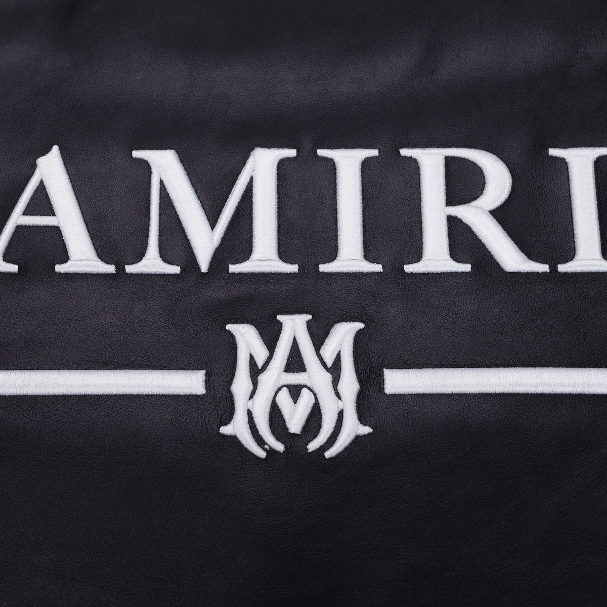 Black Nappa Logo Embroidery Tote Bag