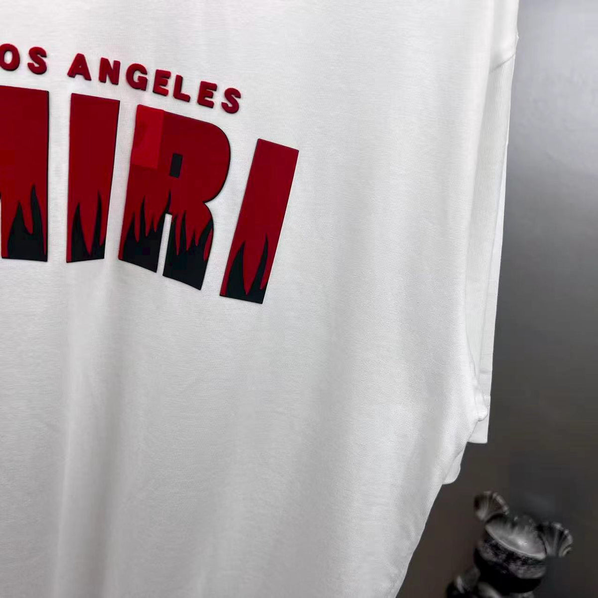 AMIRI Los Angeles Flame Logo Graphic Short‑Sleeve Tee