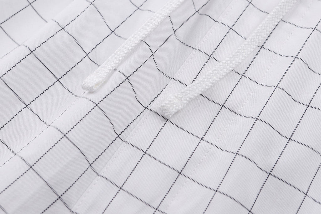 Acne Studios Grid‑Pattern Drawstring Casual Shorts