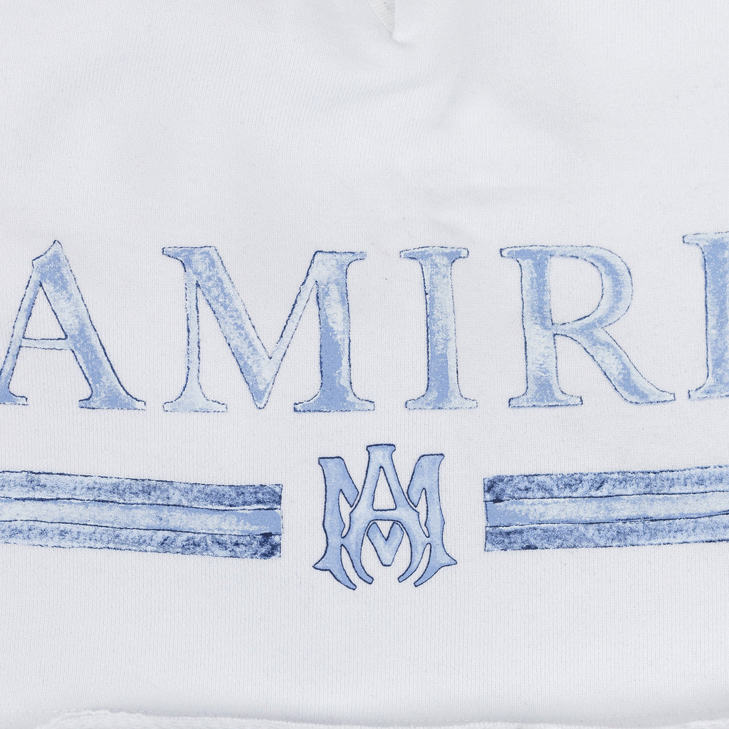 White MA Watercolor Bar Sweatshorts