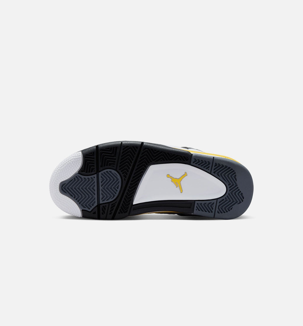 Air Jordan 4 Retro Rare Air Tour Yellow Grade School Lifestyle Shoe – White/Dark Blue Grey/Black/Tour Yellow