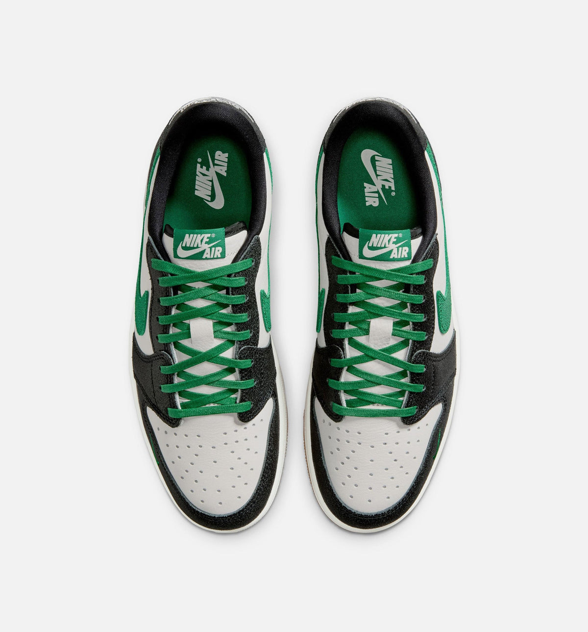 Air Jordan 1 Retro Low OG 'Phantom and Pine Green' - Men's Lifestyle Sneaker (Phantom/Pine Green/Black)