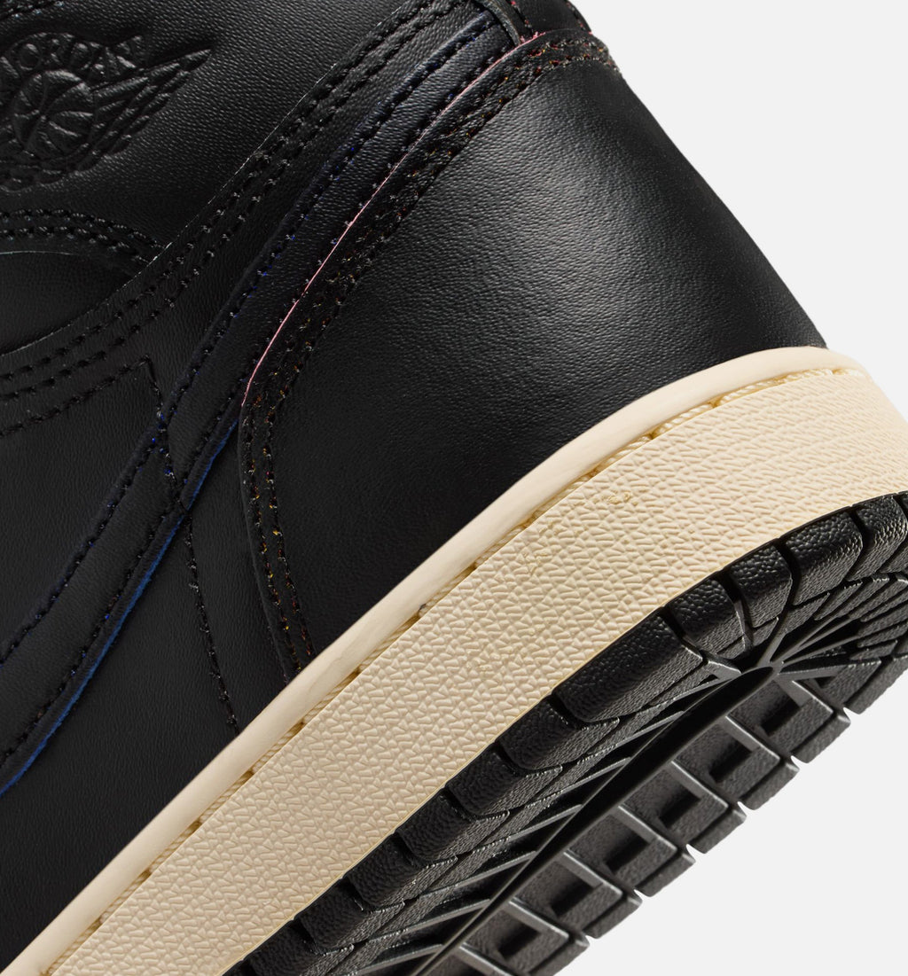 Air Jordan 1 Retro High OG Black and Muslin Grade School Lifestyle Shoe – Black/Black/Muslin