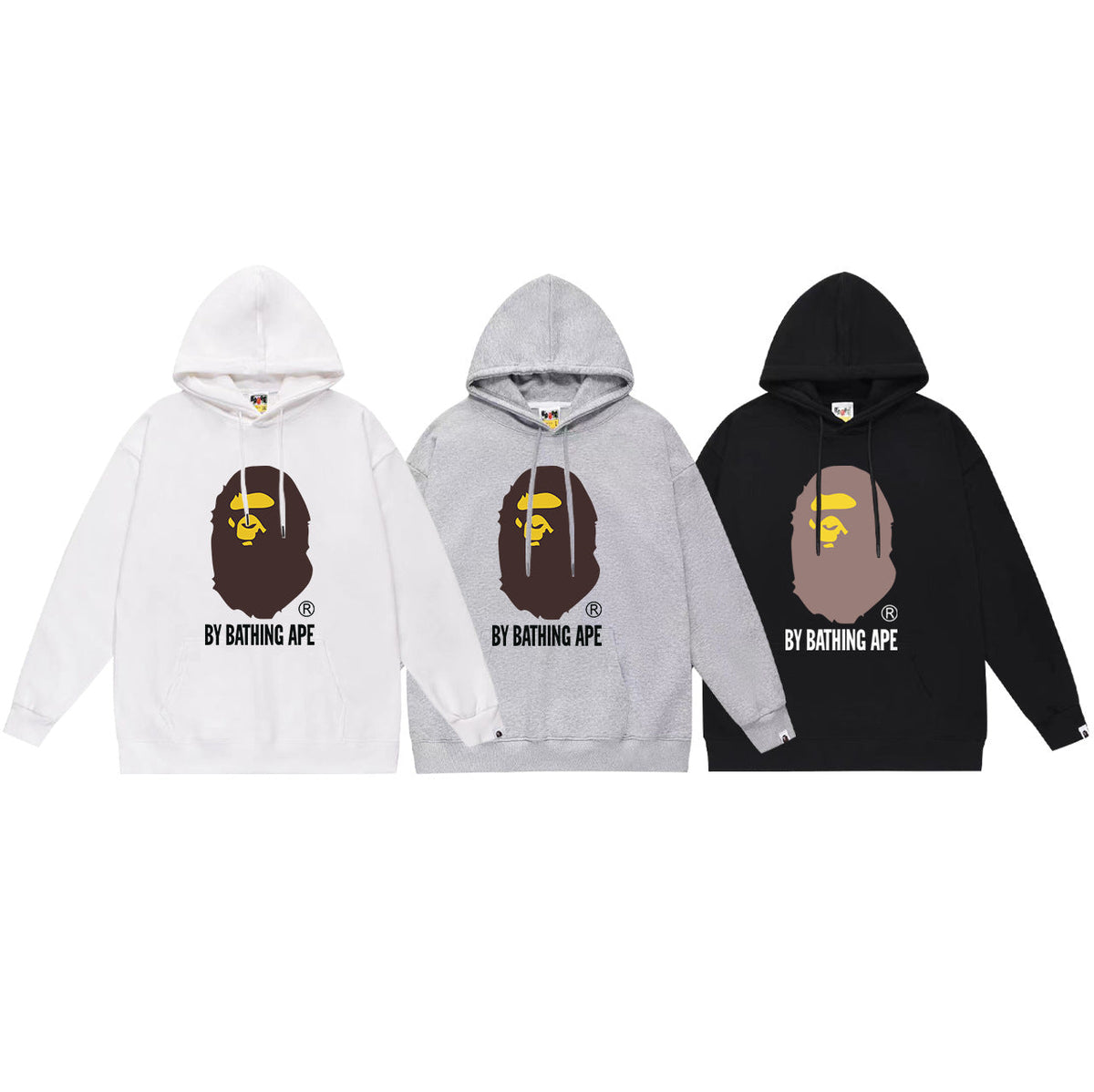 Bape Camo Ape Head Graphic Vintage Washed Oversized Hoodie Streetwear