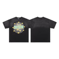 Satoshi Nakamoto Letter Graphic Washed Crew Neck Short Sleeve T-Shirt