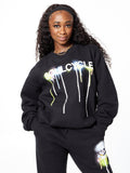 DEREK CREWNECK BLACK DRIP